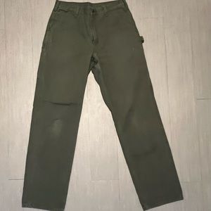 Carhartt Men's Washed Duck Work Dungaree Green